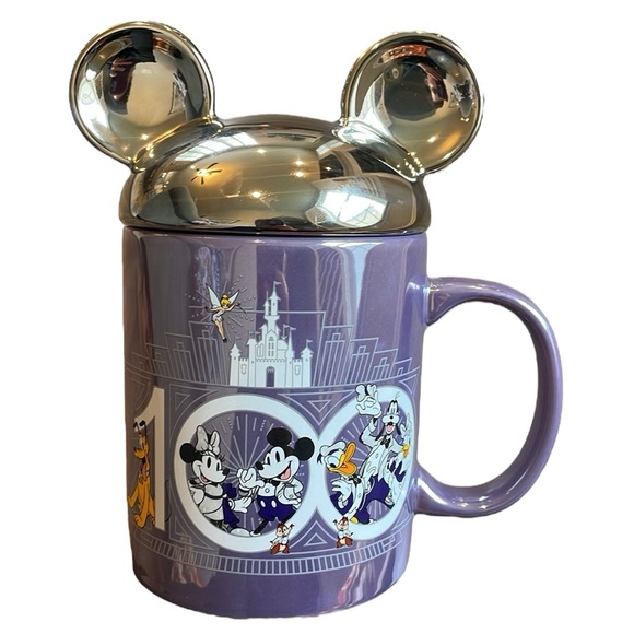 Disney Mickey Mouse and Friends Disney100 Mug with Mickey Lid Disneyland - Picture 1 of 9